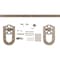 Ekena Millwork Premium Wagon Wheel Horseshoe Barn Door Hardware Set w/ 7' Track for 2 1/4" Doors, White Bronze GB600157H2WWZ - alternate 5